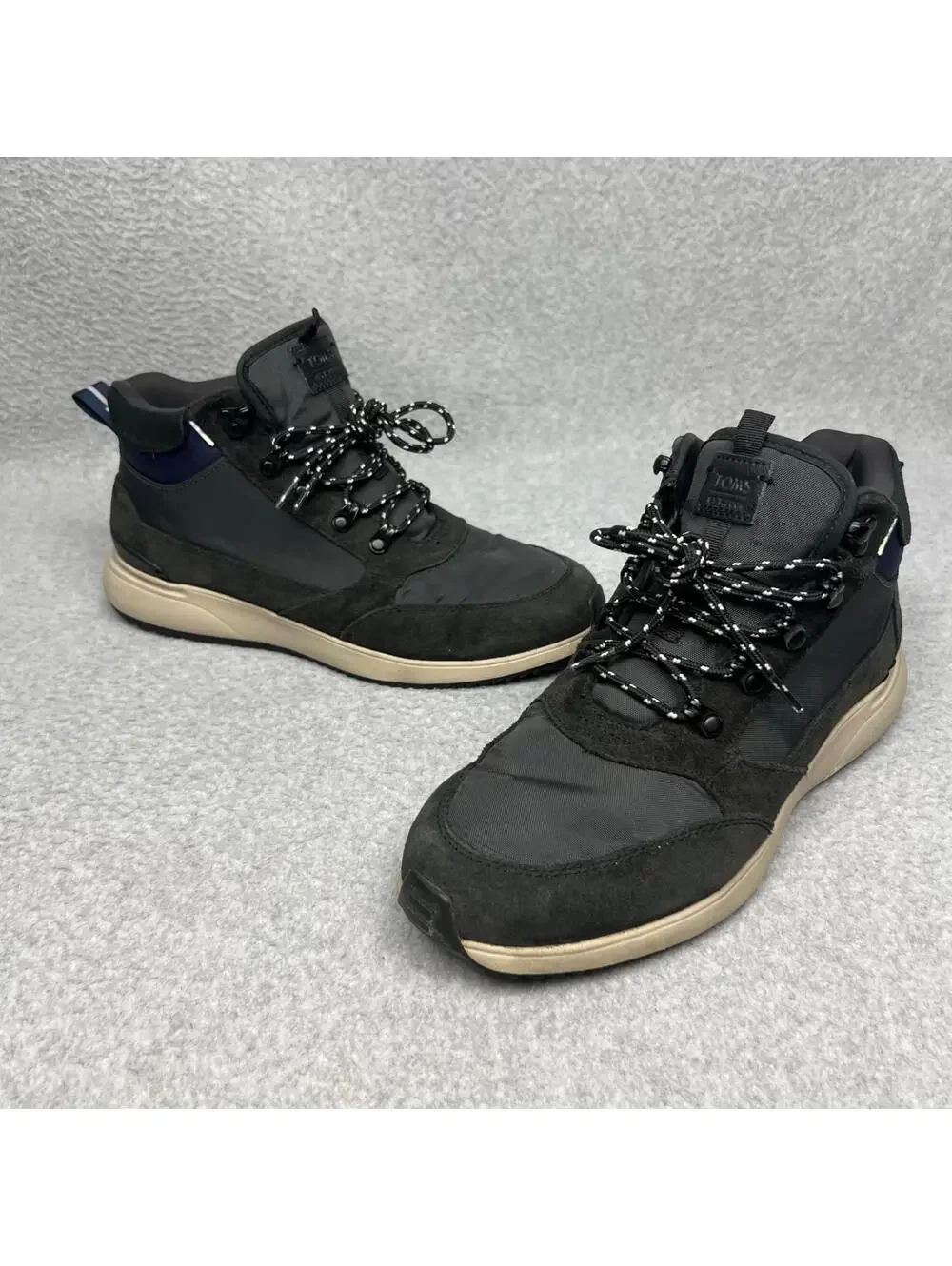 Toms Cascada Textile Suede Lace Up Boots Sneaker Mens Size 9.5 Casual Comfort